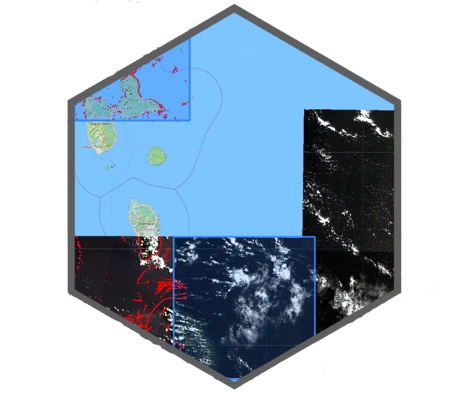 Output of the seaweed-detection program on a satellite image.